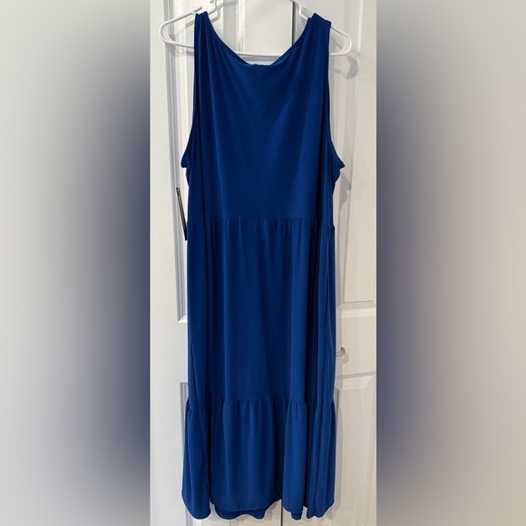 Nicole Miller Elegant Blue Sleeveless Dress Size 2 X NWT - Picture 4 of 10